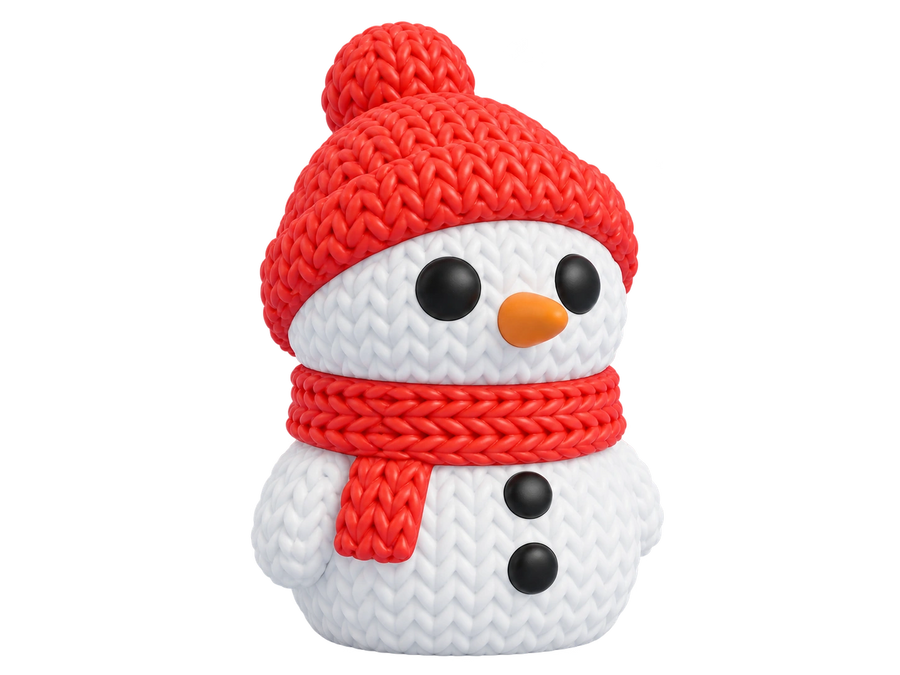 Boneco de Neve — Efeito Croché
