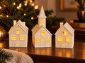 Casinhas de Natal Iluminadas — Vila Encantada — Conjunto das três casinhas